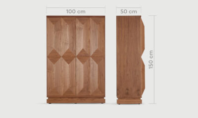 50537 A Armoire Astrid 100x50xH150cm SITE A1 DIM